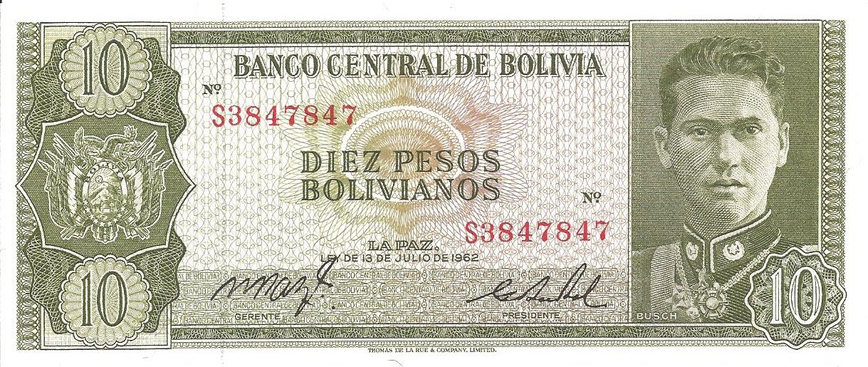 bolivie 10 pesos