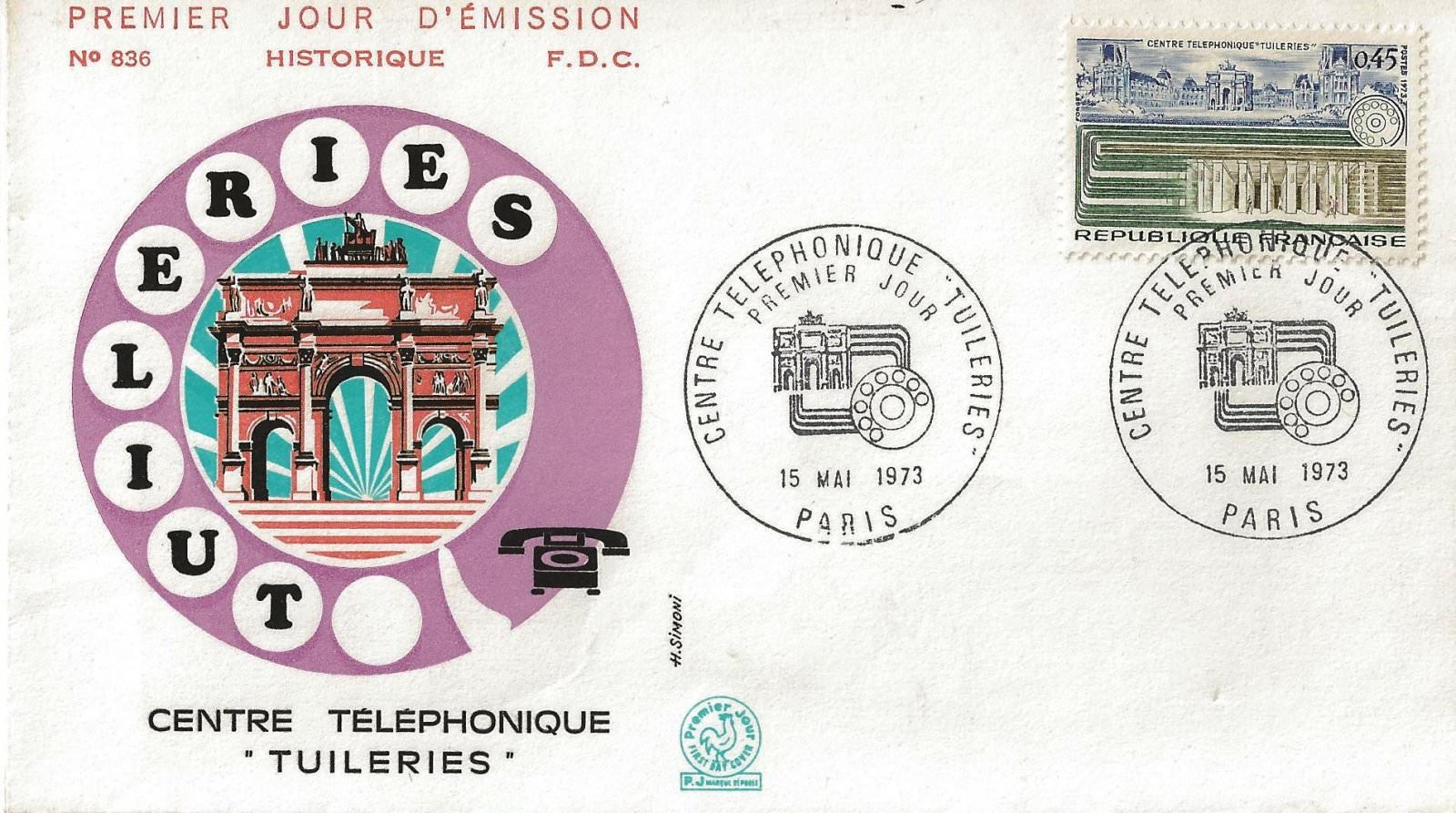 1973 centre téléphonique des tuileries