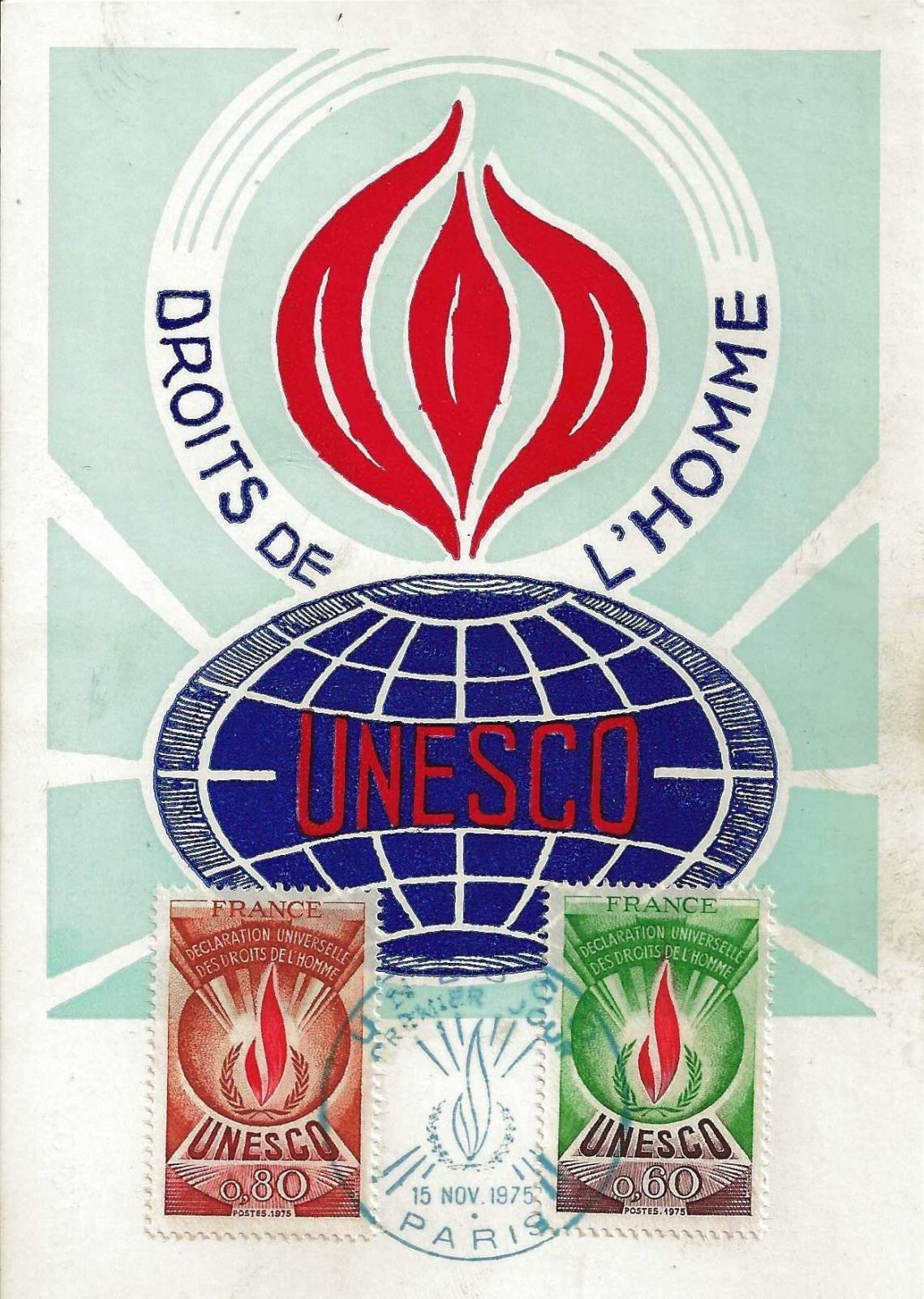 1975 CARTE MAXIMUM UNESCO