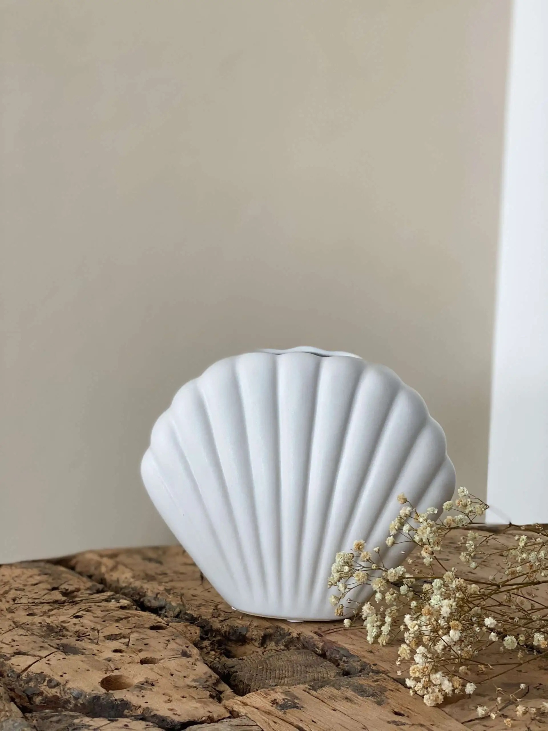 Vase Coquillage blanc