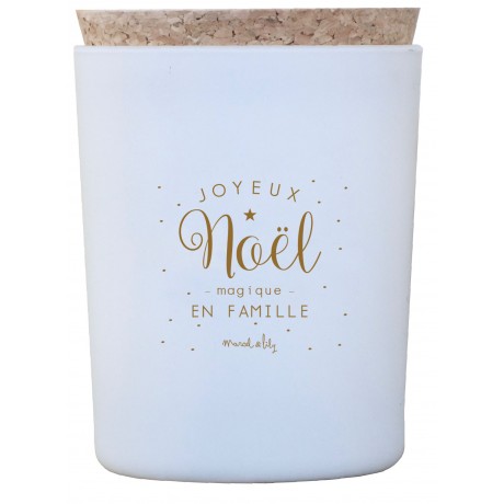 Bougie Joyeux Noël magique en famille, 140gr