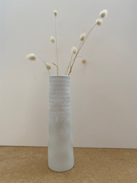 Vase blanc (ou soliflore) H 17cm