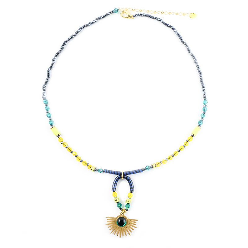 collier_etoile_solaire_jaune_turquoise