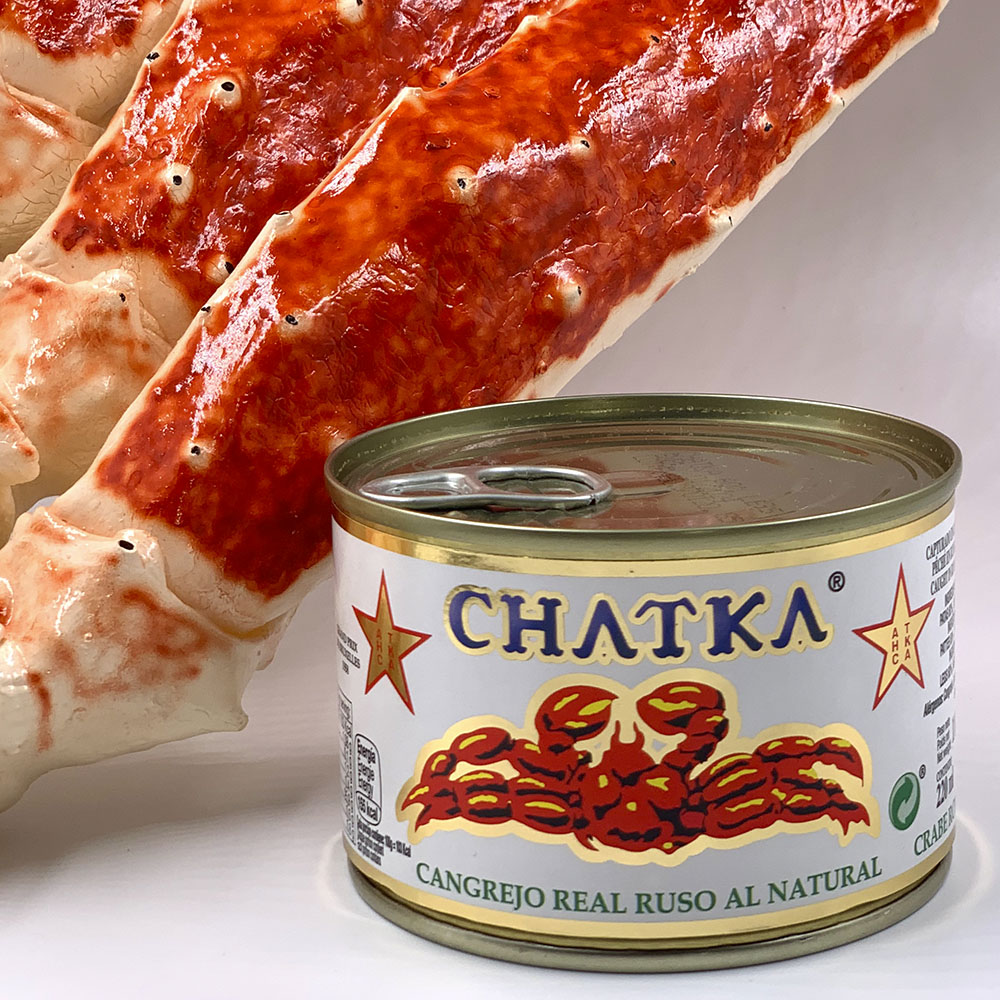 chatka - Crabe Royal, 40% Minimum de Pattes - La boîte de 240g - (pour la  quantité Plus Que 1 Nous Vous remboursons Le Port supplémentaire)