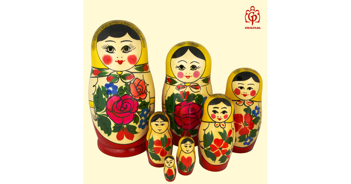 Belle Broche Russe En Bois - Matriochka (Poupée Gigogne) - Artiste Karpova