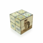 Magic Cube, carreaux de Delft avec chat