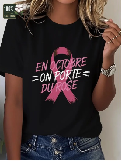 TEE SHIRT OCTOBRE ROSE