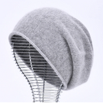 BONNET CACHEMIRE GRIS CLAIR