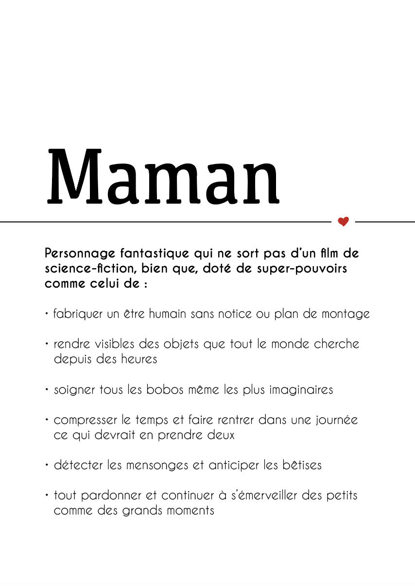 Maman définition • Affiche Maman