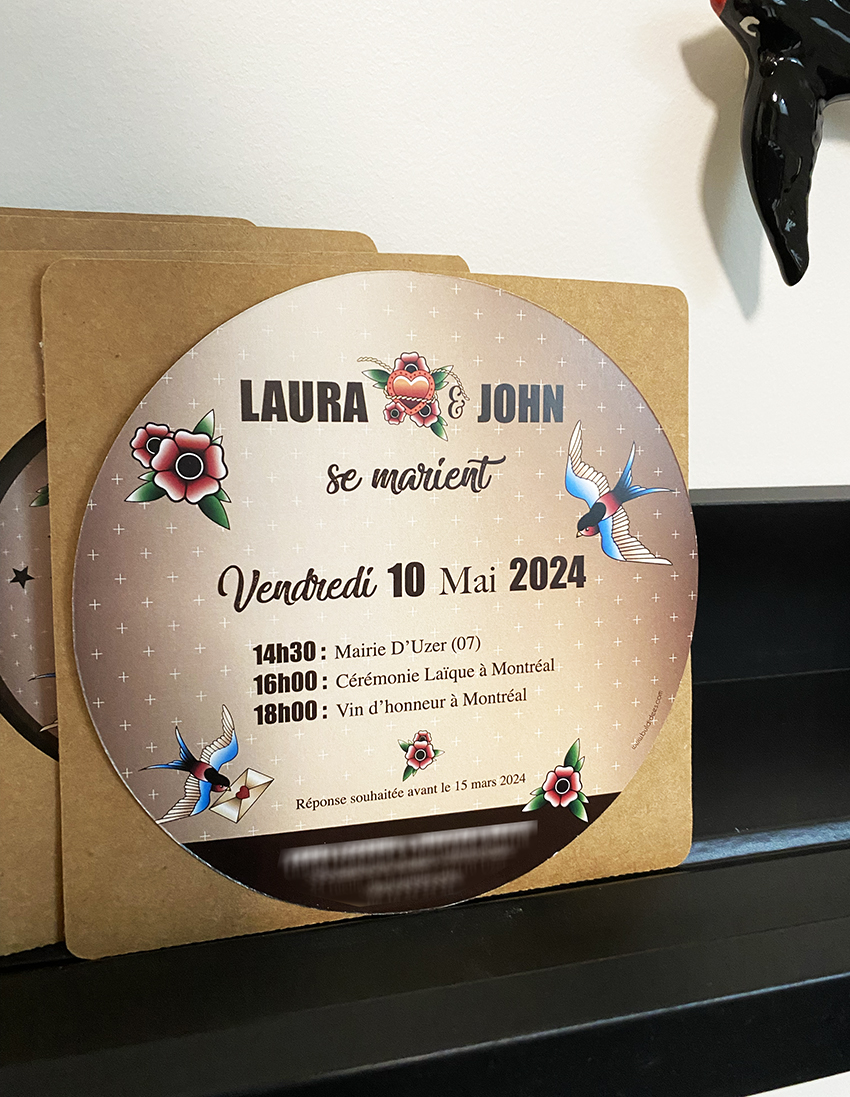 Faire-part mariage vinyle2