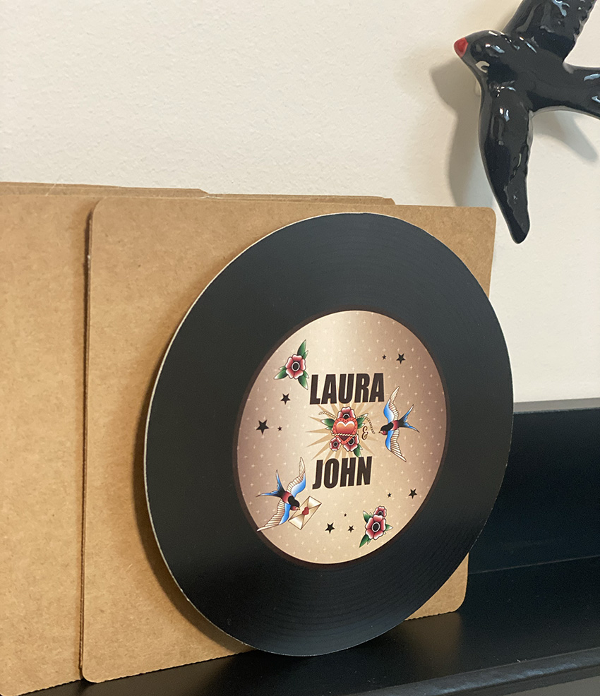 Faire-part mariage vinyle