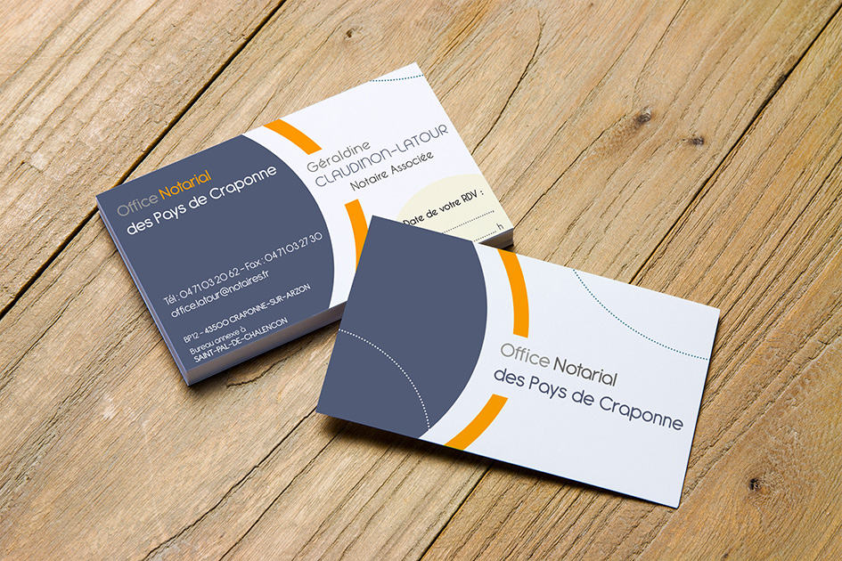 carte de visite notaire