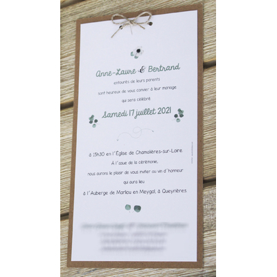 faire-part mariage kraft eucalyptus Bul d'idées 3