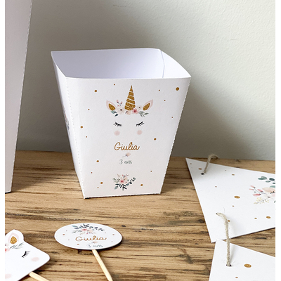 petite boite pop corn licorne