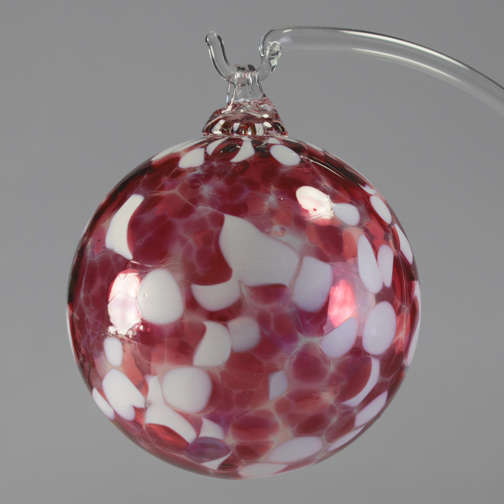 Boule De Noël Personnalisable 8cm Transparente - Avec Ruban Et Boîte Cadeau - Prête à Écrire Un Prénom (Couleur Ruban : Rouge)