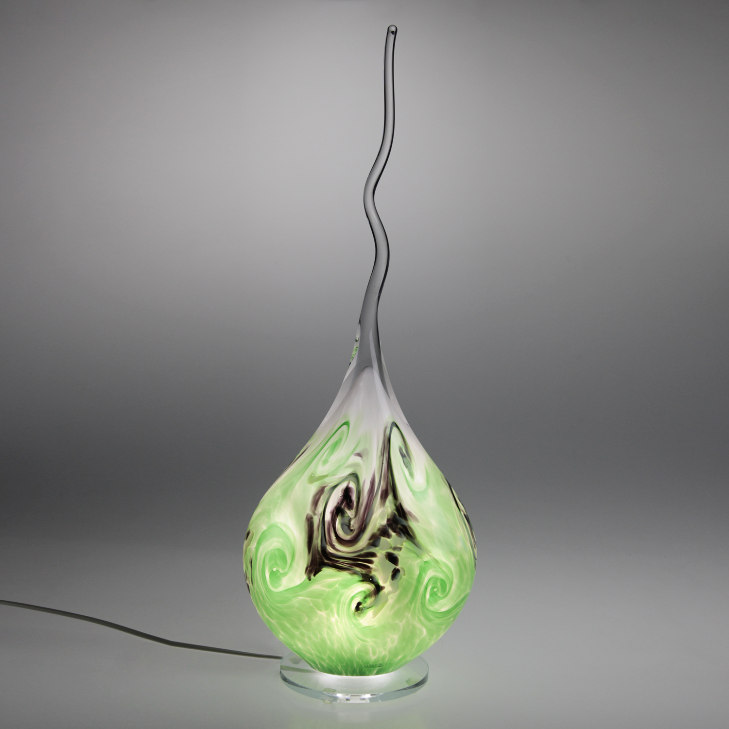 Lampe_flamme_spirale_vert_avant