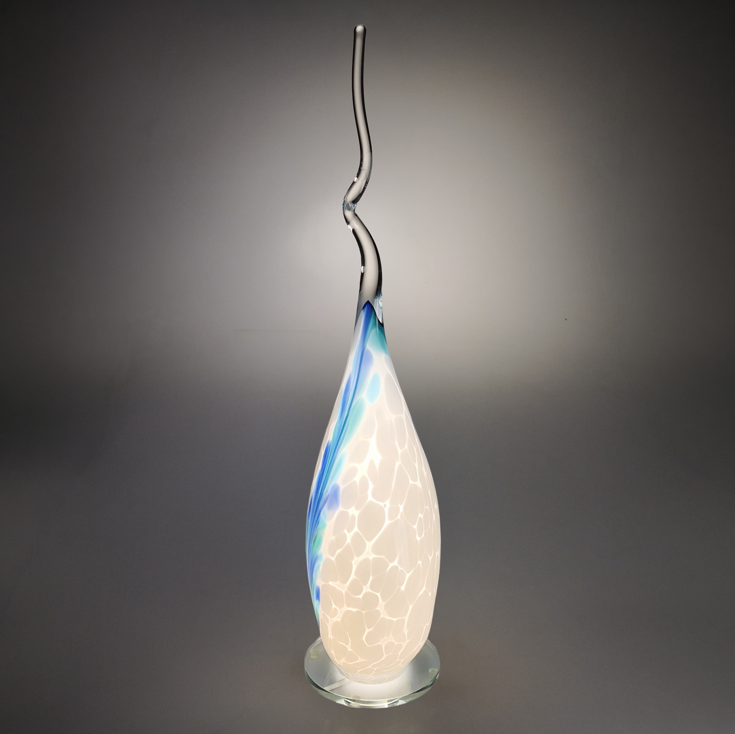 lampe_plume_bleu_lagon_cote