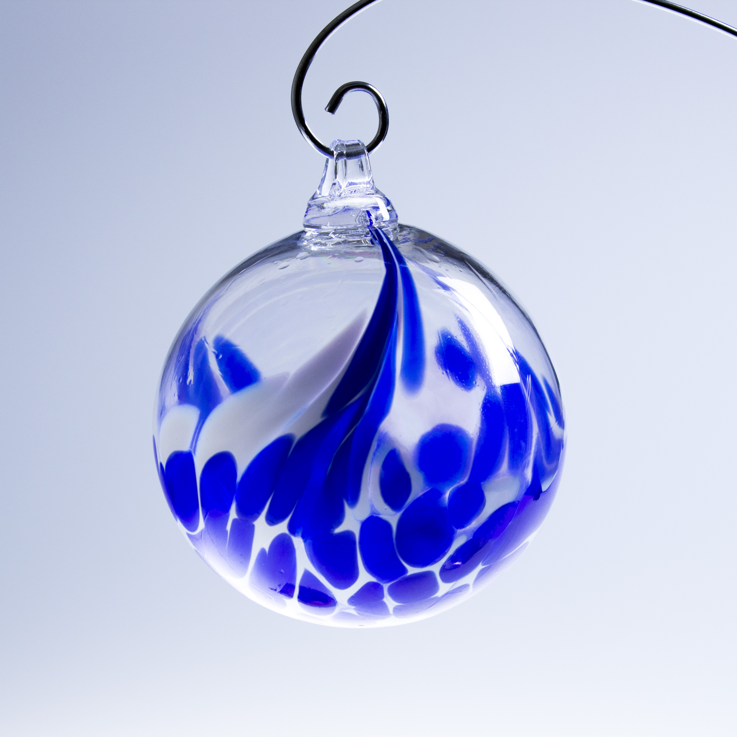 Boule de Noël bleu - Boules de Noël rondes - Cristal Lehrer