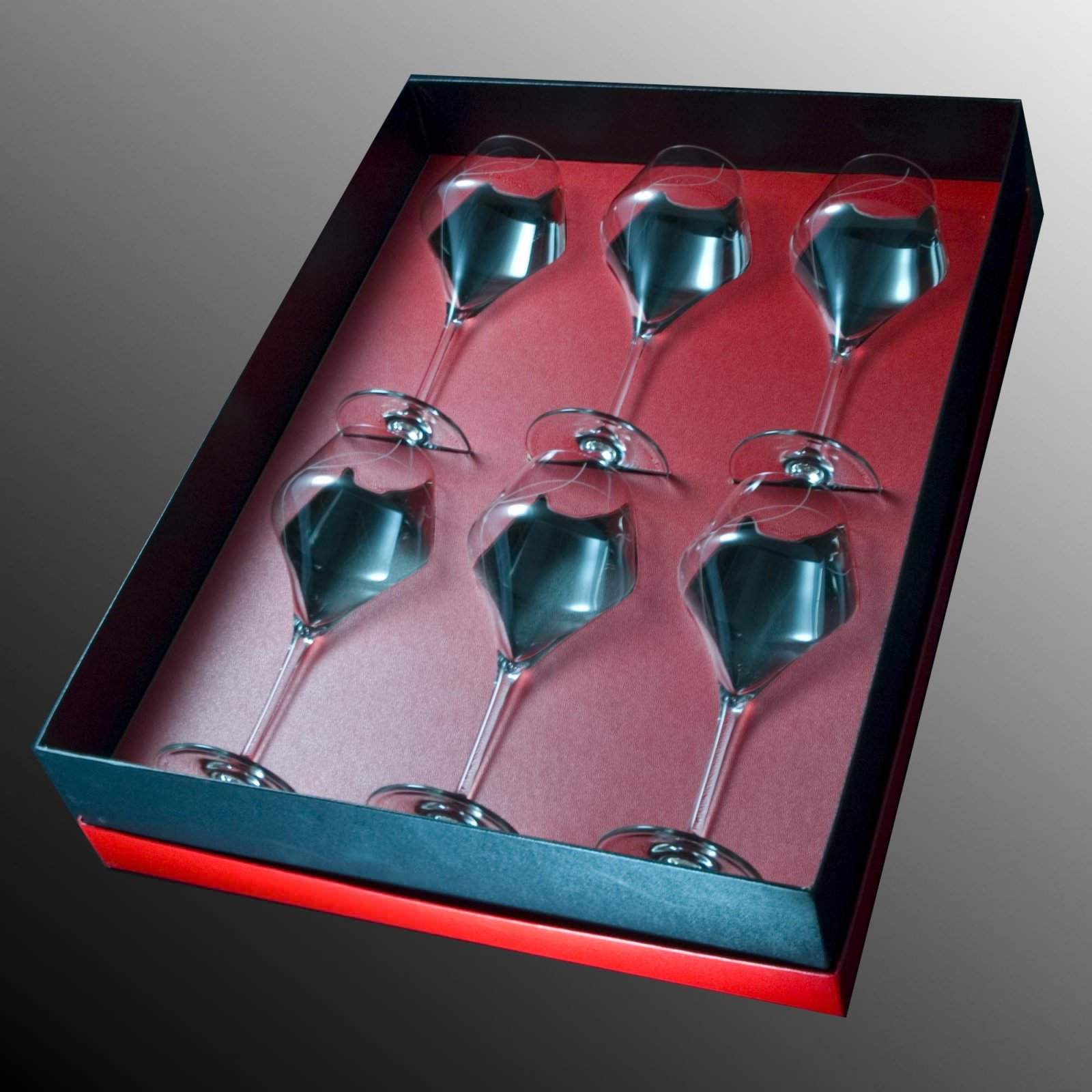 Verres à Vin Rouge Gerlach 1760 - Lot De 6 - 550 Ml - Cristal Sans Plomb - Passe Lave-Vaisselle