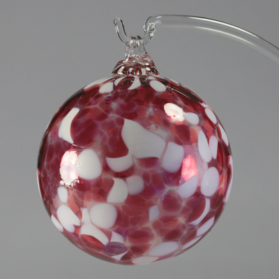 Boule de Noël rose 8cm