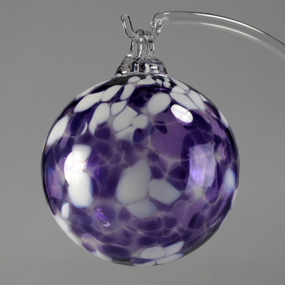 Boule de Noël violette 8cm