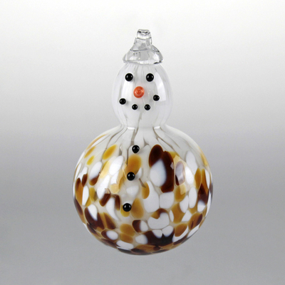 Boule de Noël Bonhomme de Neige Ambre