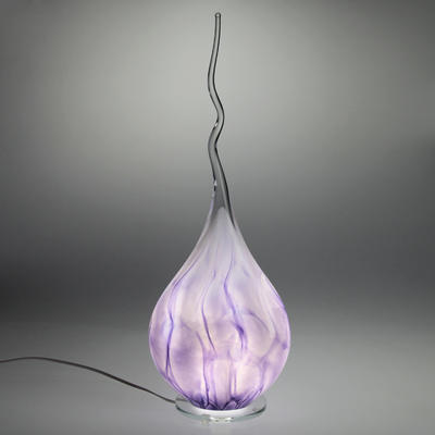 Lampe flamme smoke modèle violet