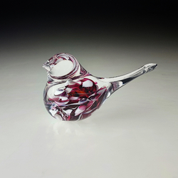 Oiseau en Verres de luxe Oneiro sur clip | Peinte à la main | Multi