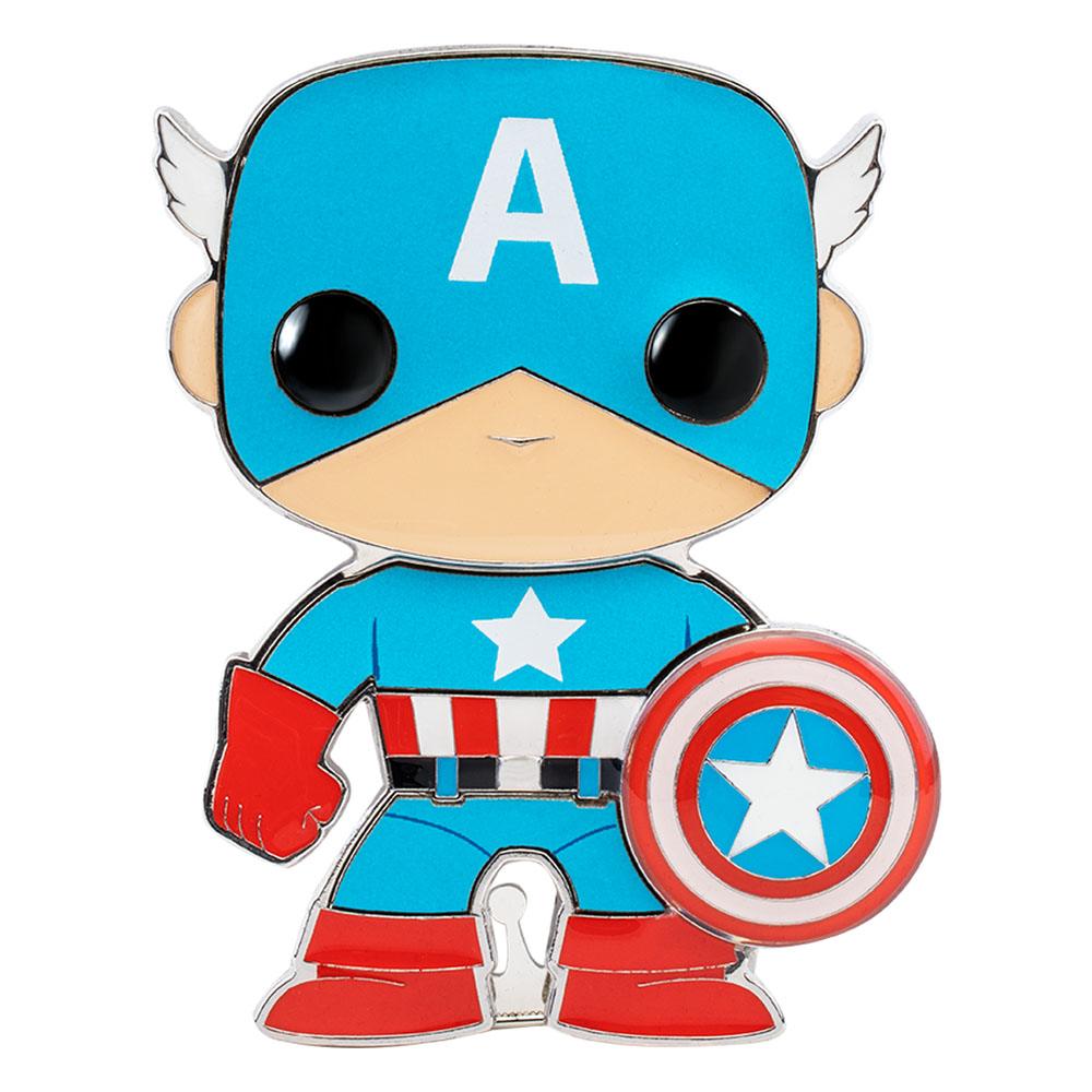 Pins Marvel POP Pin! Captain America 10cm 1001 Figurines (1)