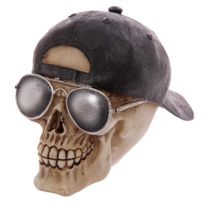 Crâne portant une casquette à lenvers et lunettes de soleil Lulu Shop 2