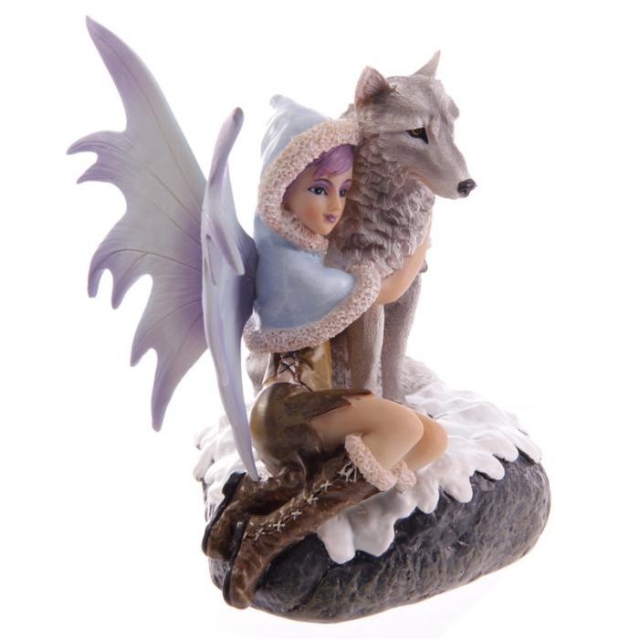 Fée des neiges avec loup de compagnie- Collection Mystic Realms Lulu Shop 5