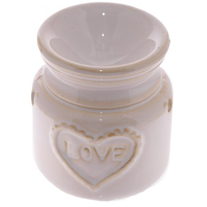Petit brûleur à huile en céramique en forme de bocal motif Love Lulu Shop 2