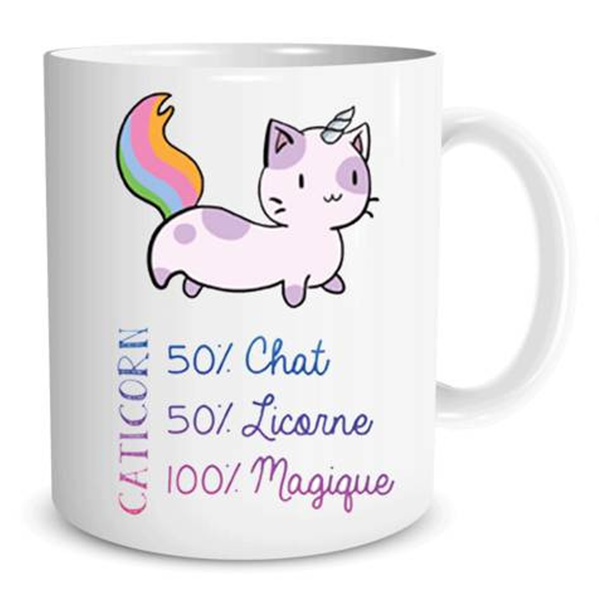Mug Caticorn 50 Chat 50 Licorne  100 Magique lulu shop
