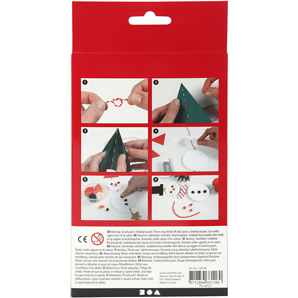 Lulu Shop Kit Créatif Kit Créatif de 2 bonhommes de neige papier cartonné_3