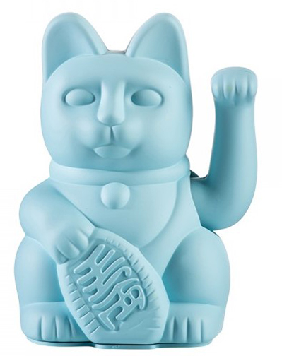 Lulu Shop Donkey Maneki Neko Lucky Cat bleu ciel 330432 a