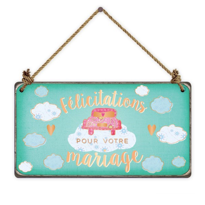 Pancarte Félicitations pour votre mariage lulu shop