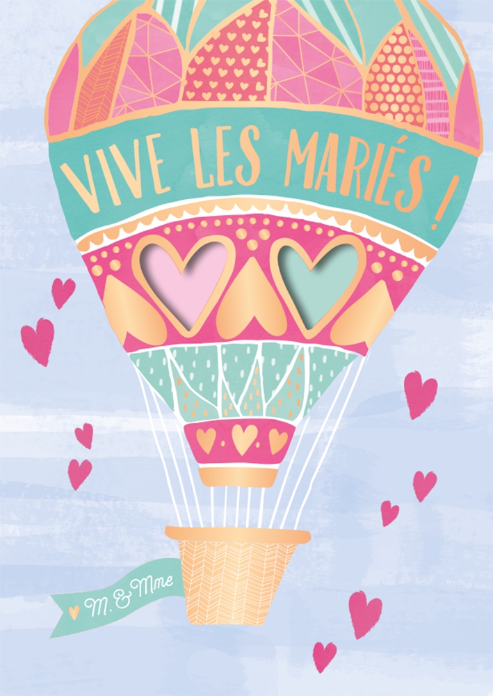 Lulu-Shop.fr Cartes postales musicales Vive les mariés !