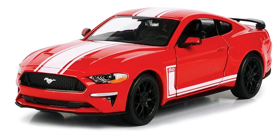 Ford Mustang GT Rouge Blanche 2018 Motormax 1-24 lulu shop 0 (2)