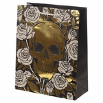 Sac Cadeau Métallique Crânes & Roses - Large lulu shop 3