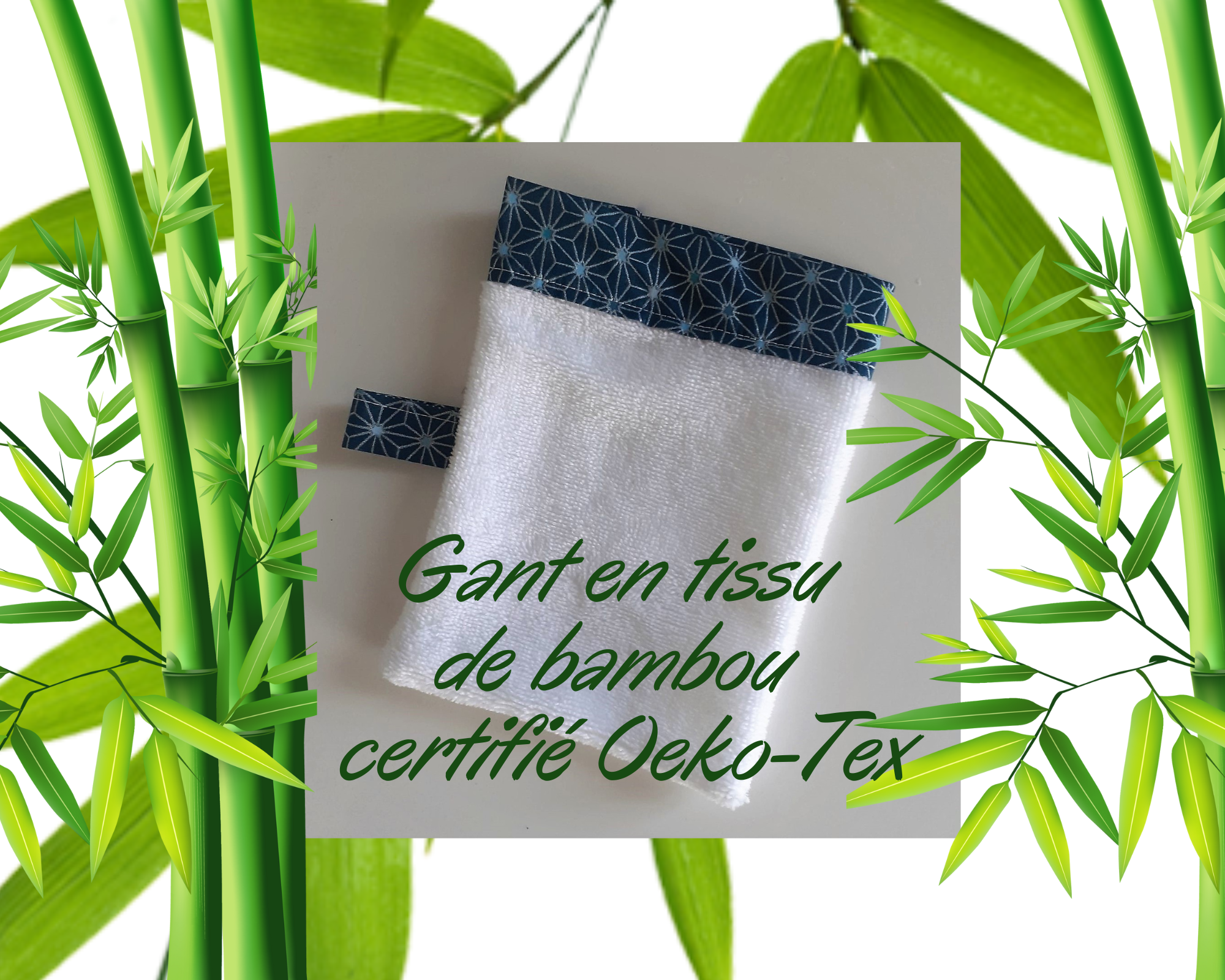 Gant en tissu de bambou certifié Oeko-Tex du Savon des Accates