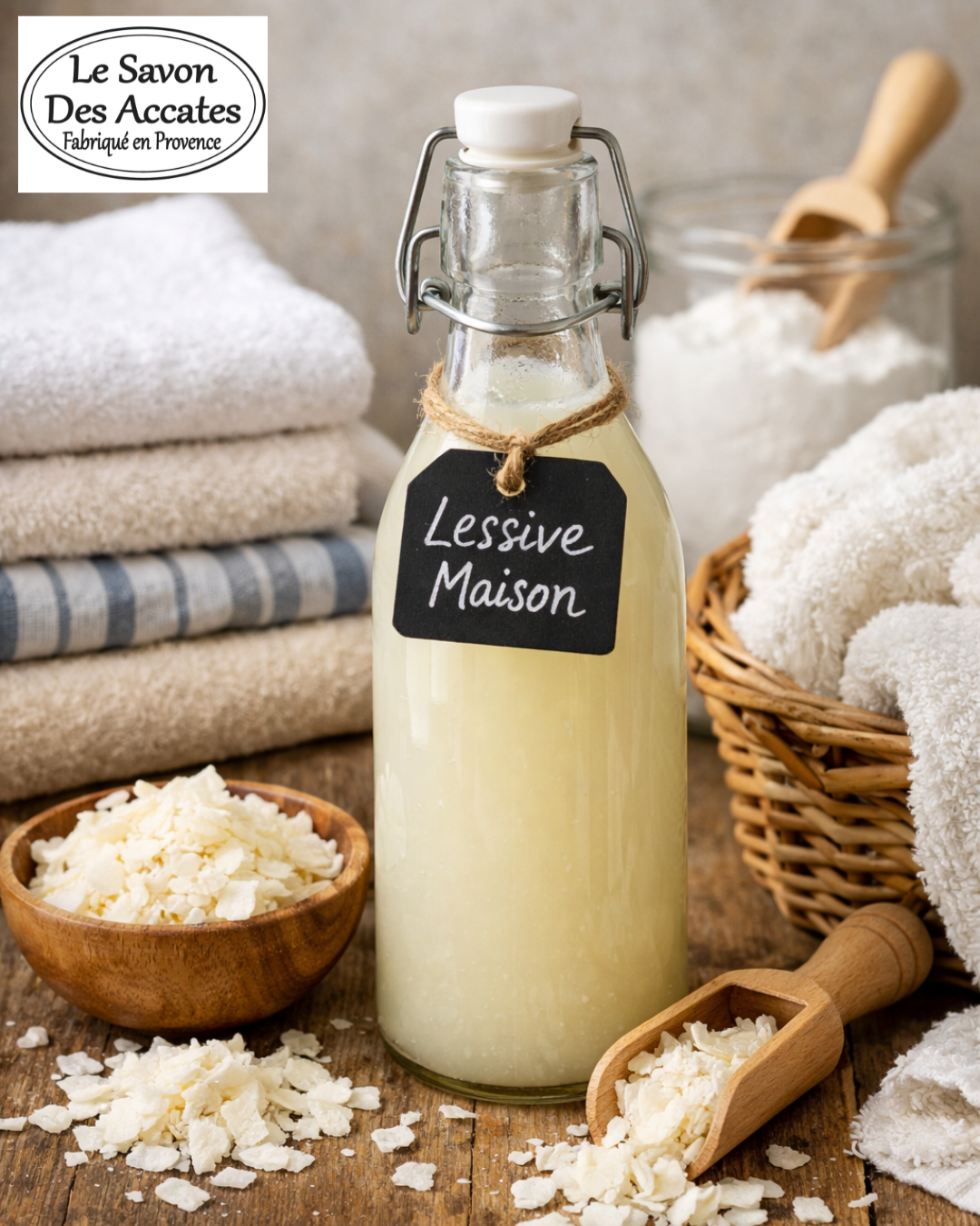 lessive maison savon des accates