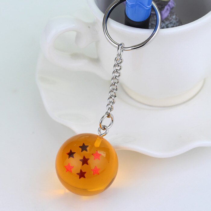 Anime-chaud-Dragon-Ball-Z-porte-cl-s-Orange-Pvc-1-7stars-Goku-libellule-porte-cl