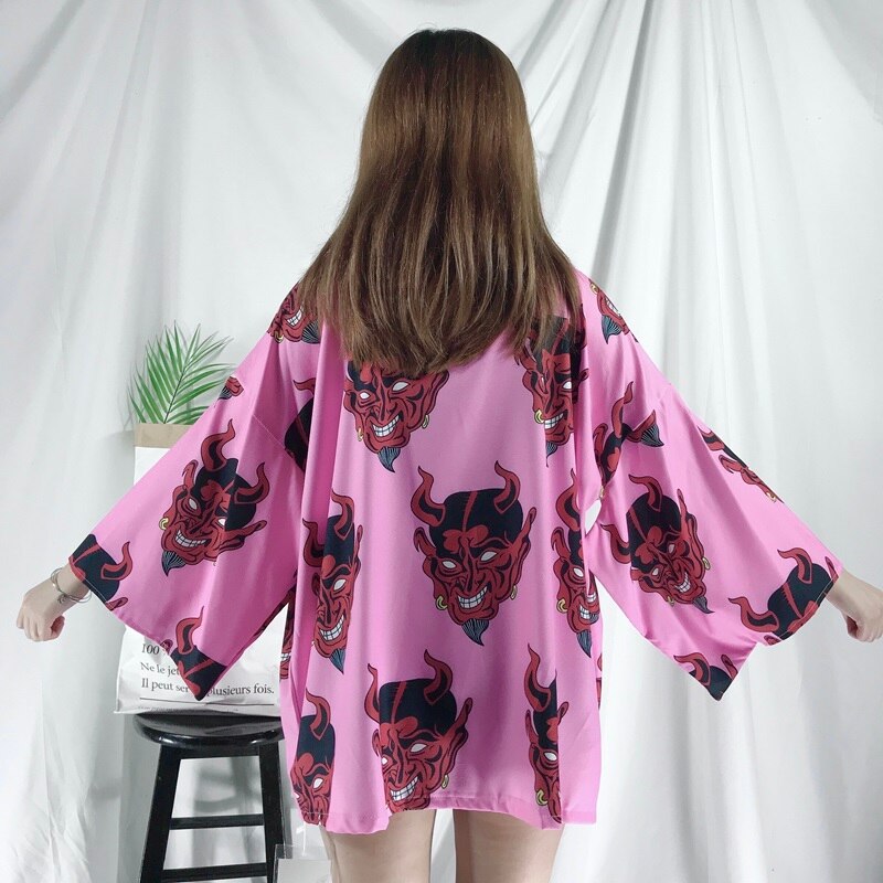 Chemisier Cardigan Kimono Fluide Pour Femme, Ouverte Sur Le Devant, En Mousseline Imprimé, Hauts