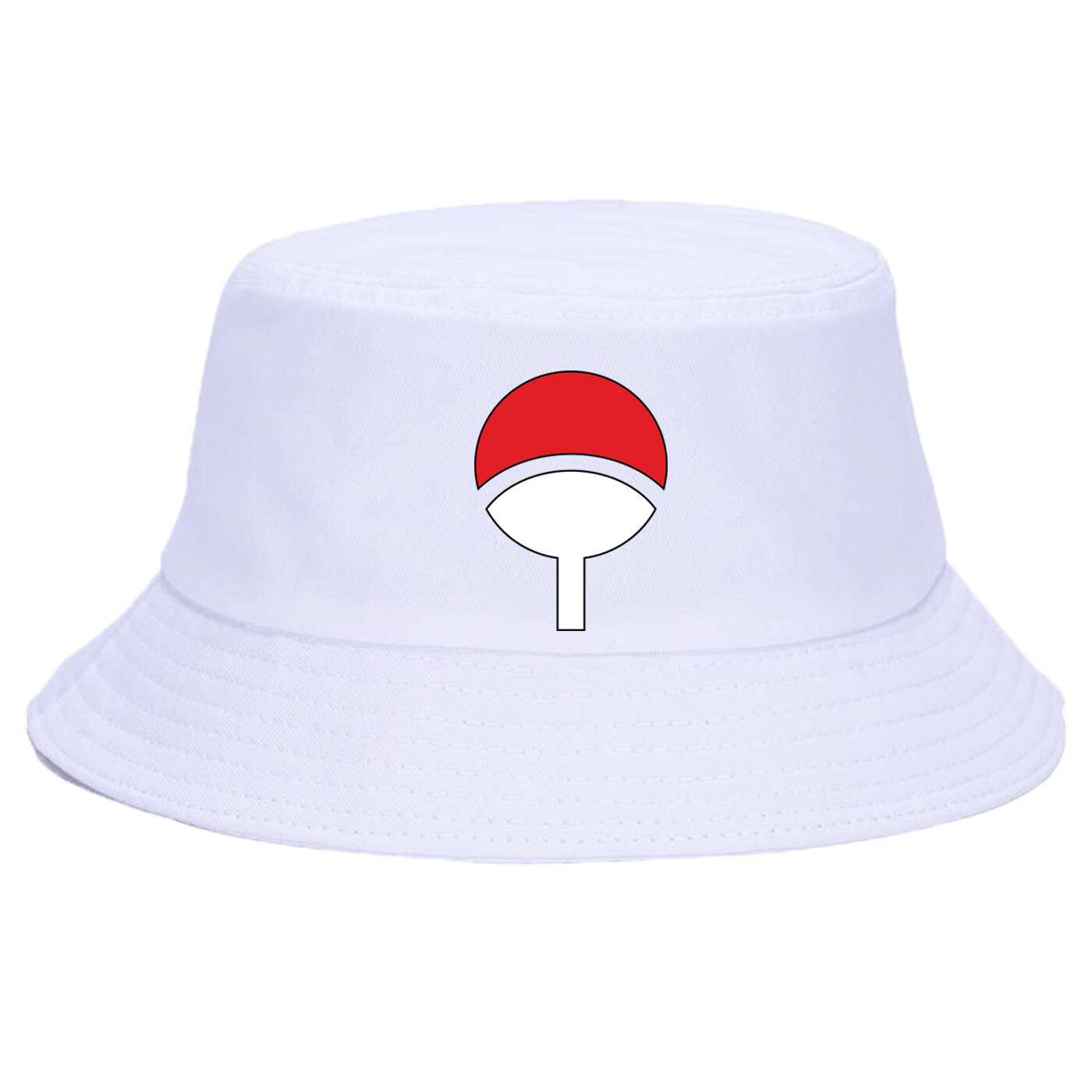 Anime-Naruto-Akatsuki-Uchiha-famille-Logo-imprim-chapeau-unisexe-Panama-seau-chapeau-p-che-en-plein