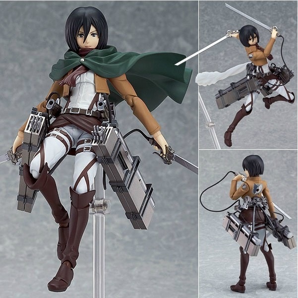 Anime-attaque-sur-Titan-Mikasa-Ackerman-Figure-Statues-Figma-203-PVC-figurine-collectionner-mod-le-jouets