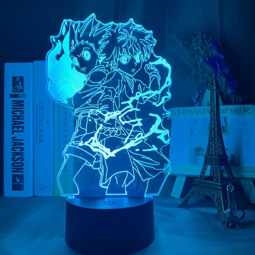 Chasseur-X-chasseur-Gon-et-Killua-Figure-3d-lampe-veilleuse-mod-le-jouets-Anime-chasseur-X