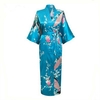 Robe-longue-Style-japonais-Satin-paon-femme-Yukata-v-tements-de-nuit-Kimono-Oriental-Haori-chinois