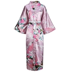 Robe-longue-Style-japonais-Satin-paon-femme-Yukata-v-tements-de-nuit-Kimono-Oriental-Haori-chinois