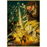 Japonais-classique-Anime-attaque-sur-Titan-saison-4-affiche-papier-Kraft-imprime-et-affiches-d-cor