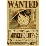 Autocollants-muraux-de-d-coration-de-maison-papier-Vintage-nouvelles-affiches-One-Piece-affiches-Luffy-d